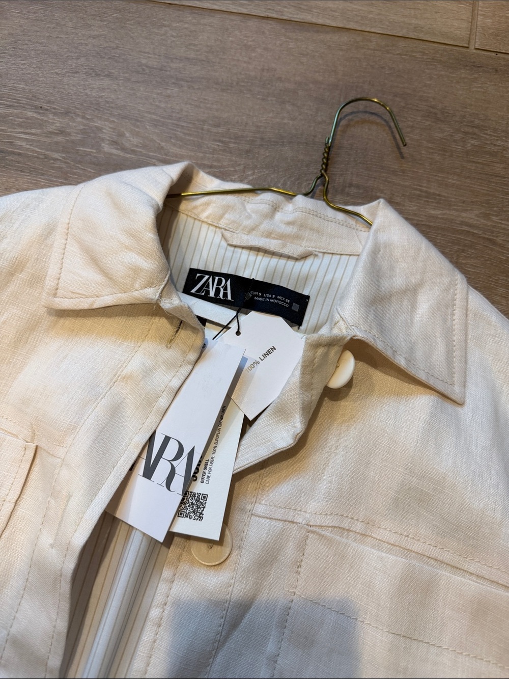 Zara 100% Linen Jacket Small - Picture 2 of 8